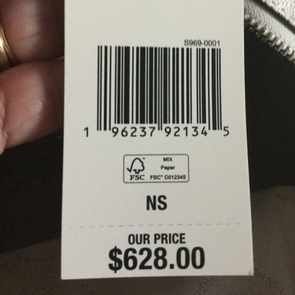 NWT Michael Kors backpack white and grey silver zippers 3 outside pockets - Picture 5 of 8